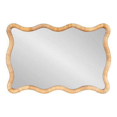 Rectangle Rattan Bathroom Wall Mirror