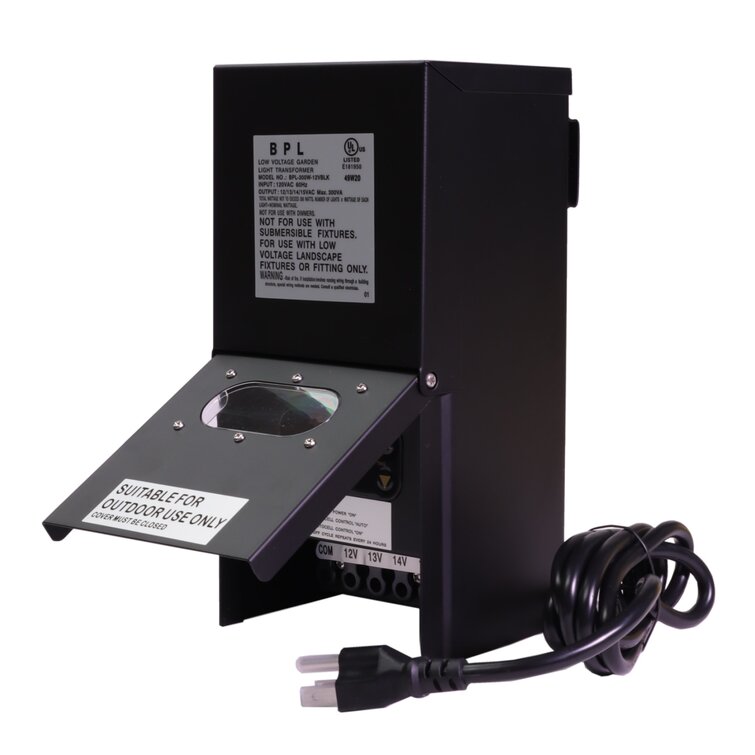 Best Pro Lighting 300W Multi Tap 12V 15V Black Case Low Voltage Landscape Transformer | Wayfair