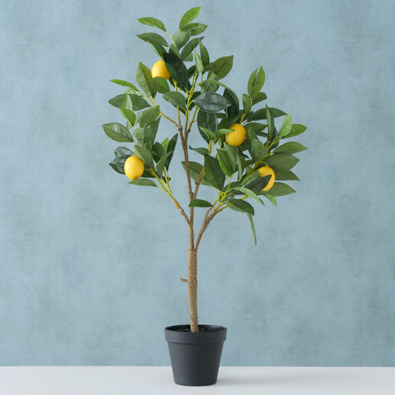 Citronnier artificiel en pot 25 po