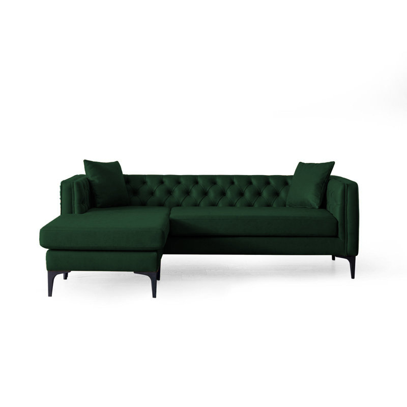 Chealsie Upholstered Sectional, Green
