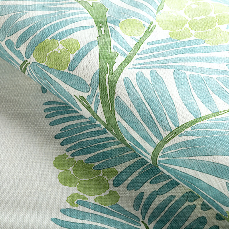 Majorelle Palmar Linen Performance Fabric, Lake