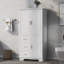 Armoire de salle de bain sur pieds en MDF Semele avec 3 tiroirs et tablettes -1096498473