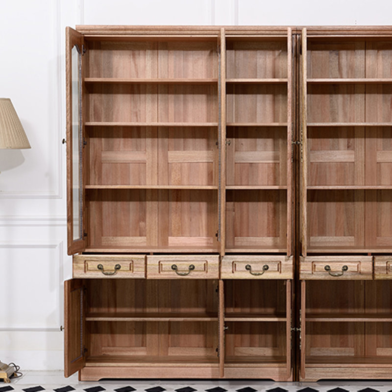 Pure solid wood furniture storage bookcase