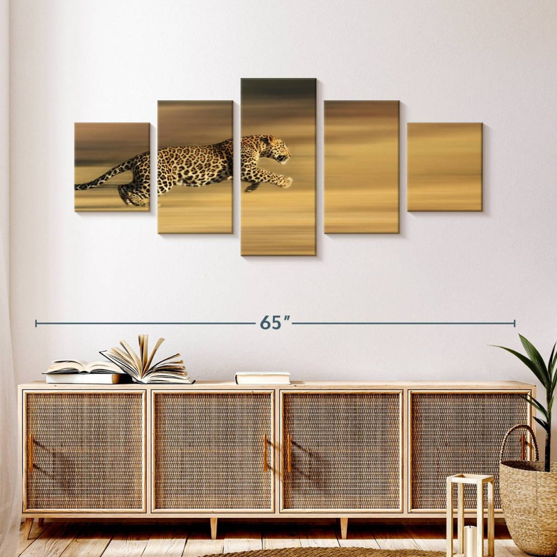 Leopard Sprint, 24" H x 55" W