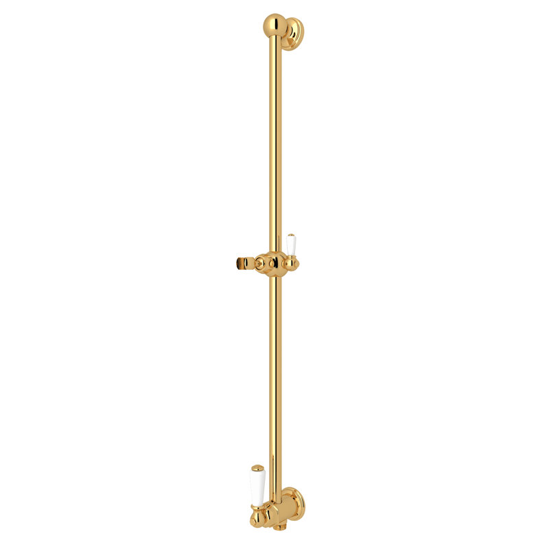 Edwardian™ 24.37" Slide Bar with Integrated Volume Control and Outlet, English Gold