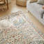 Cream Modern Soft Washable Rug, Stain Resistant Area Rug For Bedroom, & Dining Room-1310834587