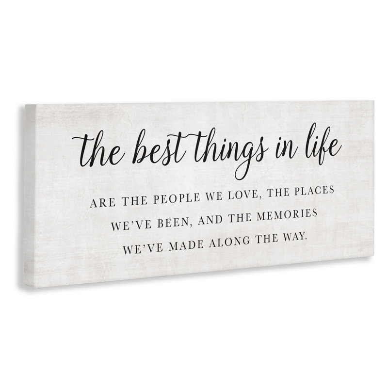«Best Things In Life Uplifting Canvas», conception par Natalie Carpentieri, H 13 po x l 30 po