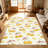 1PC Yellow Cherry & Pink Bow Print area rugs for Living Room, Soft and Comfortable, Suitable for all seasons, easy-to-maintain, machine washable Indoor floor mat, Under Table Farmhouse suitable for dining table, kitchen, bedroom, entryway, backyard-156999487