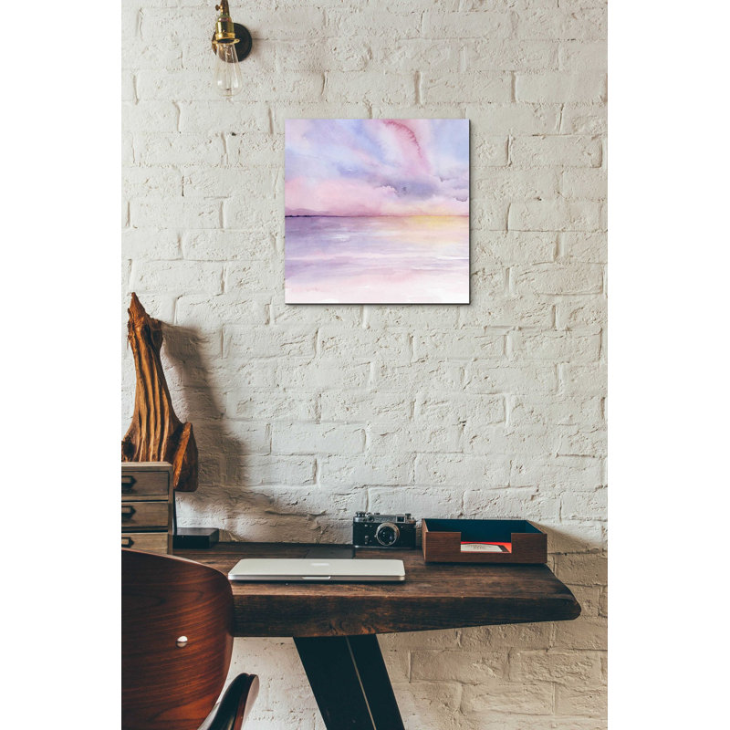 «Pale Sunset I» par Grace Popp, art mural en verre acrylique, H 12 po x l 12 po x P 0,13 po