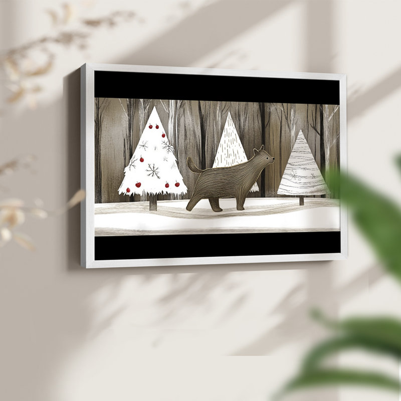 Chirstmas Art-D - Reproduction encadrée - Restickable, H 8 po x l 10 po, Blanc