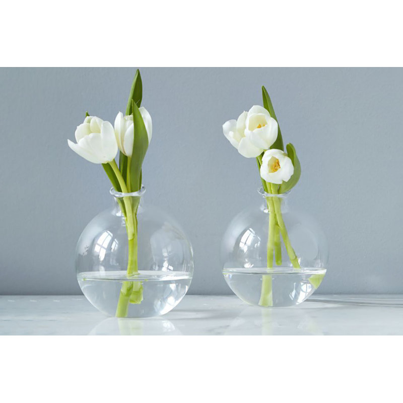 Glass Sphere Bud Vase, Clear