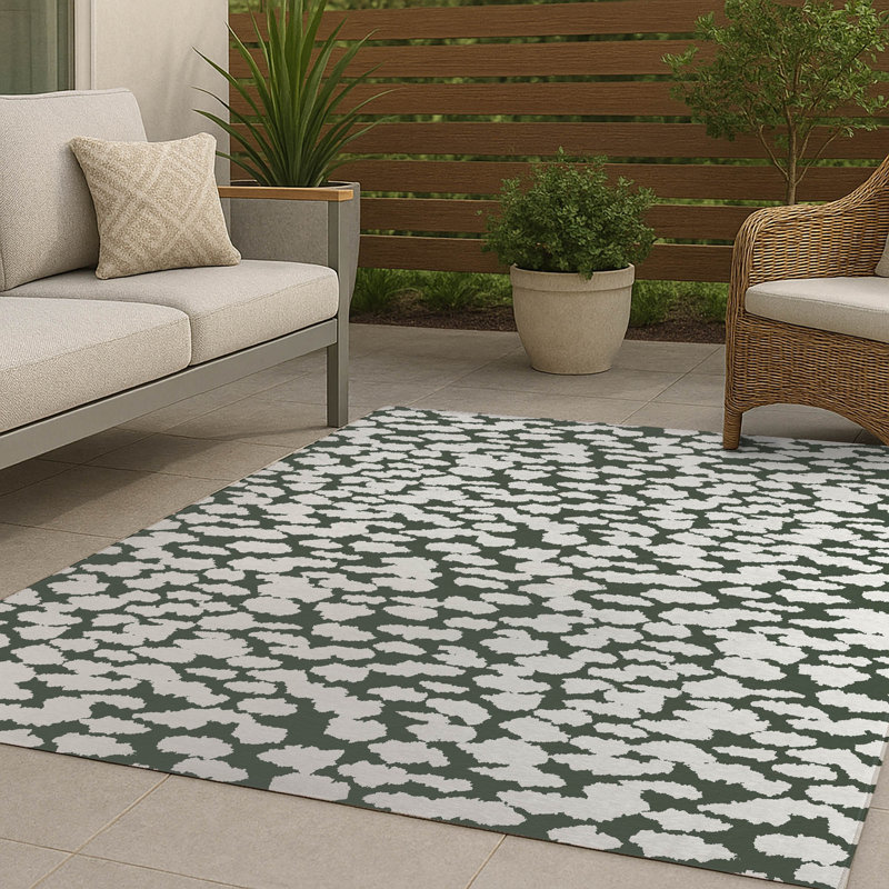 Tapis d'extérieur antidérapant Animal Splat, Rectangle 5 pi x 7 pi