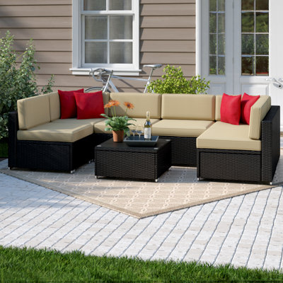 Carmelo 6 - Person Patio Conversation Set with Cushions