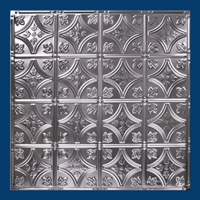 Carreau de plafond en métal argenté 2 pi x 2 pi
