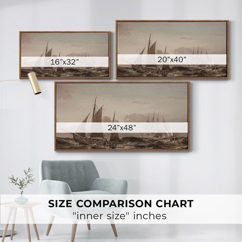 Abstract Series-CMXCVIII- Framed Gallery Wrapped Canvas -Ready to Hang, 21" H x 41" W, Walnut