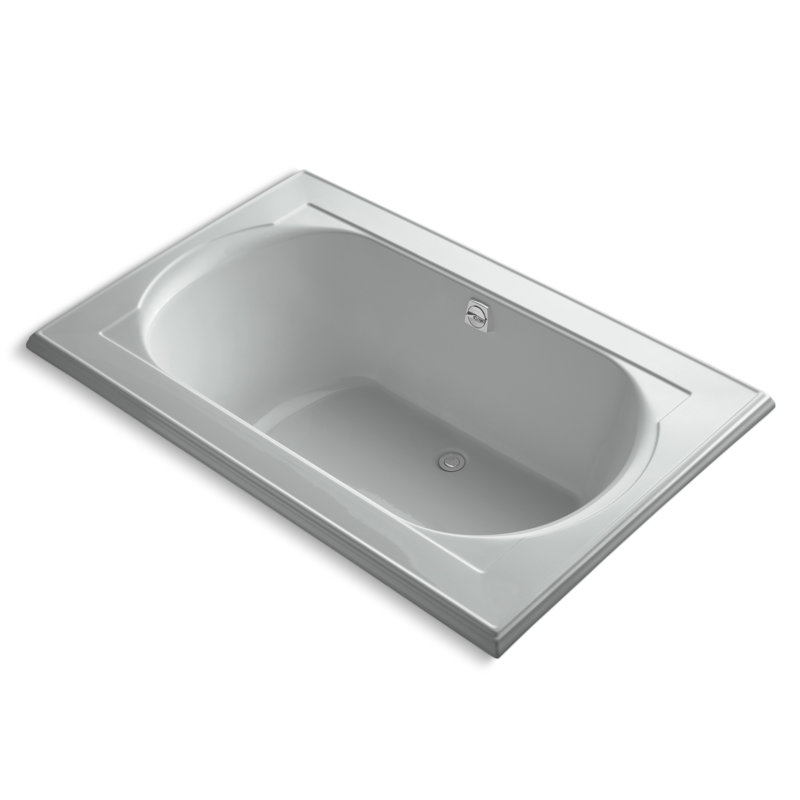 Memoirs 66" x 42" Drop In Soaking Bathtub, Ice Gray