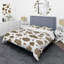 Ensemble de housse de couette en microfibre blanc / brun 3 pièces