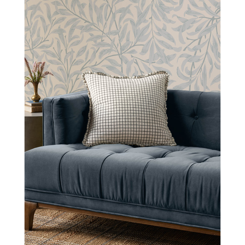 Coussin Dinah, Ivoire / noir, H 18 po x l 18 po