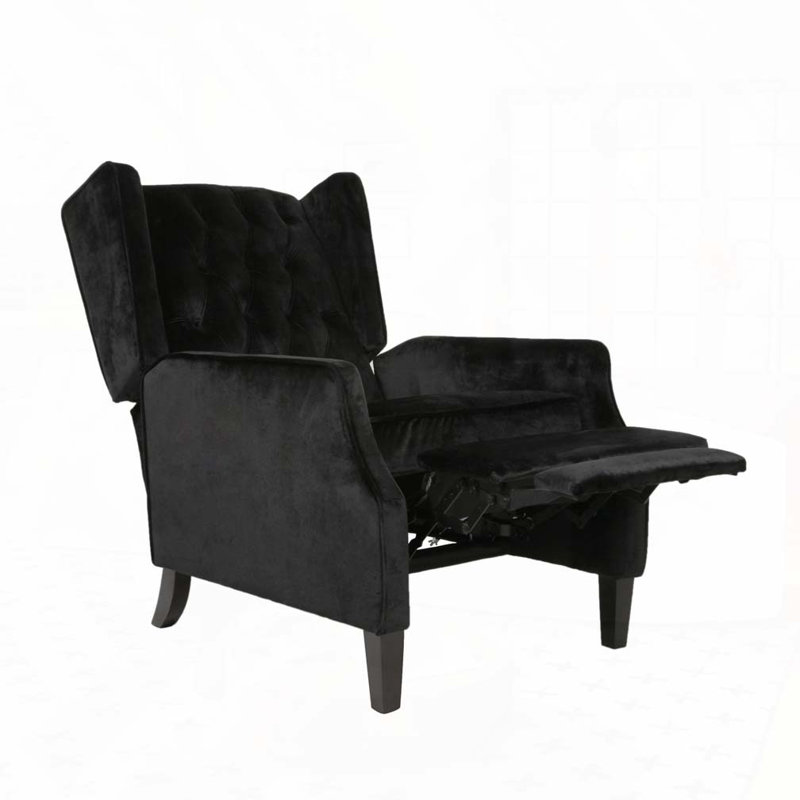 Morphis Recliner, Black Velvet