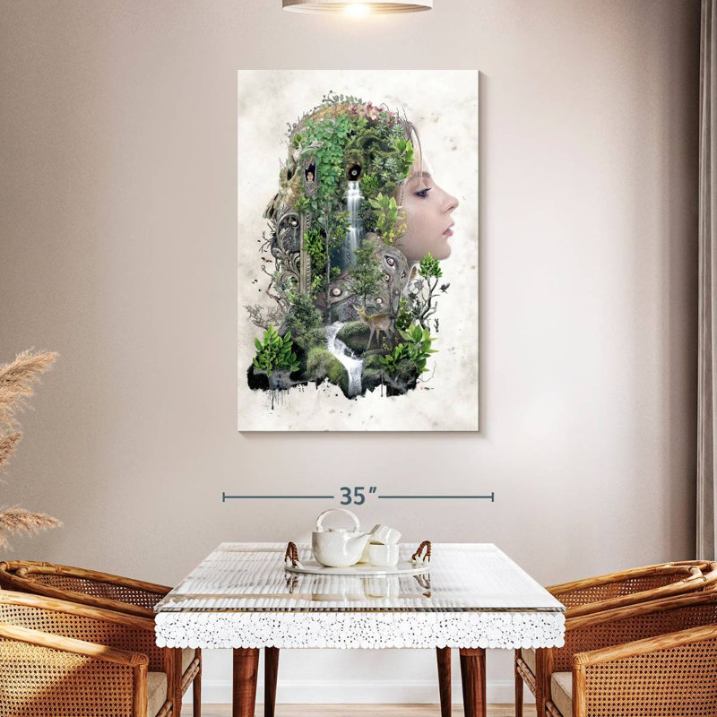 Leisha dualité de la nature, H 48 po x l 32 po