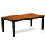 Ensemble de mobilier de salle à manger 7 pièces composé d'une table de cuisine rectangulaire avec rallonge papillon et 6 chaises, noir et cerise