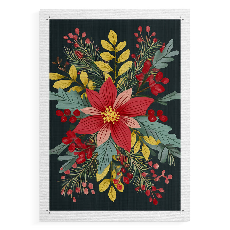 Christmas Holiday Art CXI - Impression sur toile seulement - NON CADRE, H 48 po x l 32 po