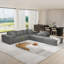 Ensemble de canapé modulaire rembourré moderne, canapé modulaire en forme de L de 132 po avec 6 oreillers-2118435794
