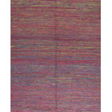 Wool Abstract Area Rug in Red