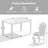 Tempered Glass Dining Table Set For 4, Modern Style Rectangle Dining Room Table Set With 4 Upholstered Armless Dining Chairs, Kitchen Table And Chairs Set For Small Spaces-114234420