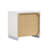 2-Drawer Nightstand In White High Gloss Finish