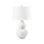 Sandar Lamp with Shade 17-inch White Linen, with Gold