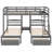 Full over Twin & Twin Triple Bunk Bed wirh Drawers