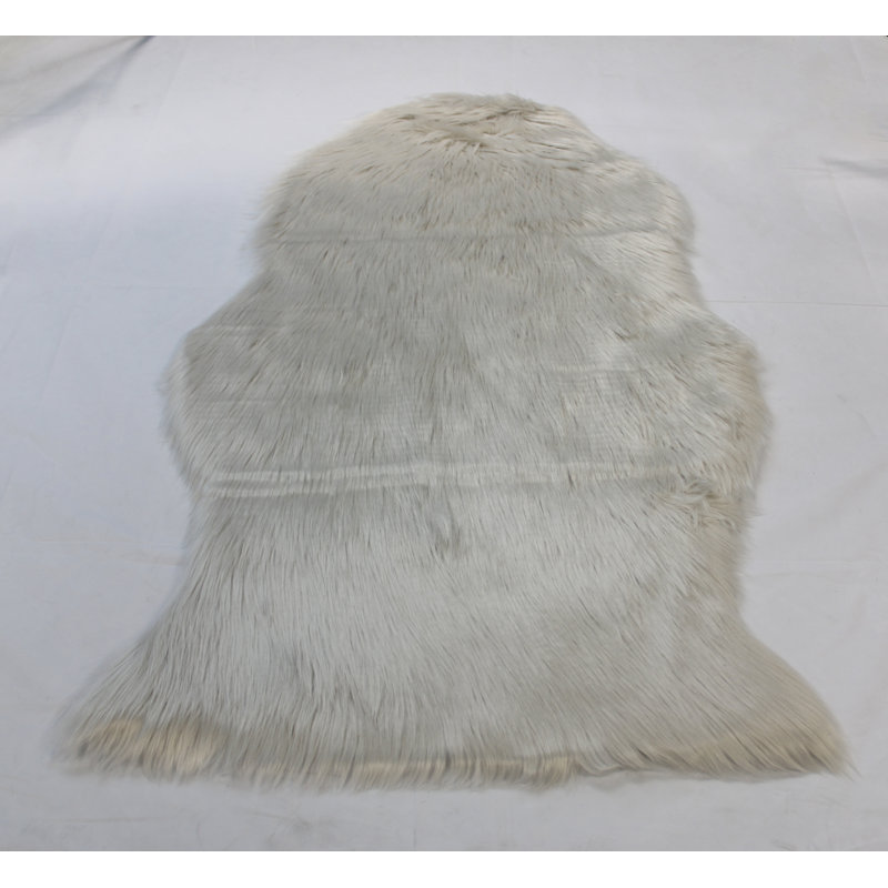 Marshallville Solid Colour Sheepskin 60cm X 100cm Area Rug