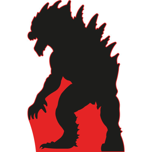 SP13350 Silhouette de dinosaure Kaiju Kong Zila
