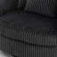 Ultra Plush Faux Rabbit Fur Oversized Swivel Barrel Chair with Three Pillows-2064079546