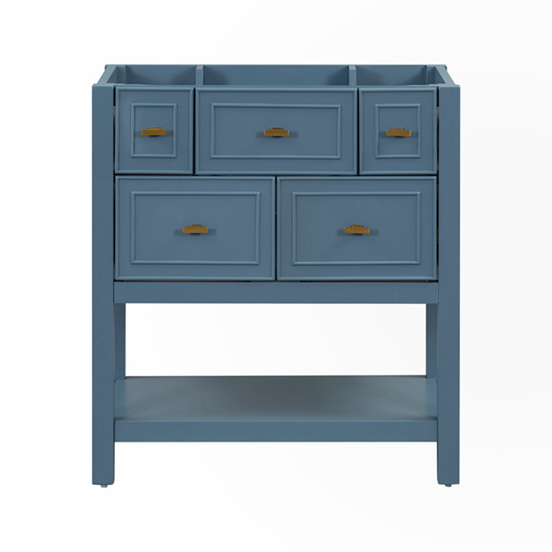 Accent Chests / Cabinets 29.56'' Bathroom Vanity Base Only, Blue
