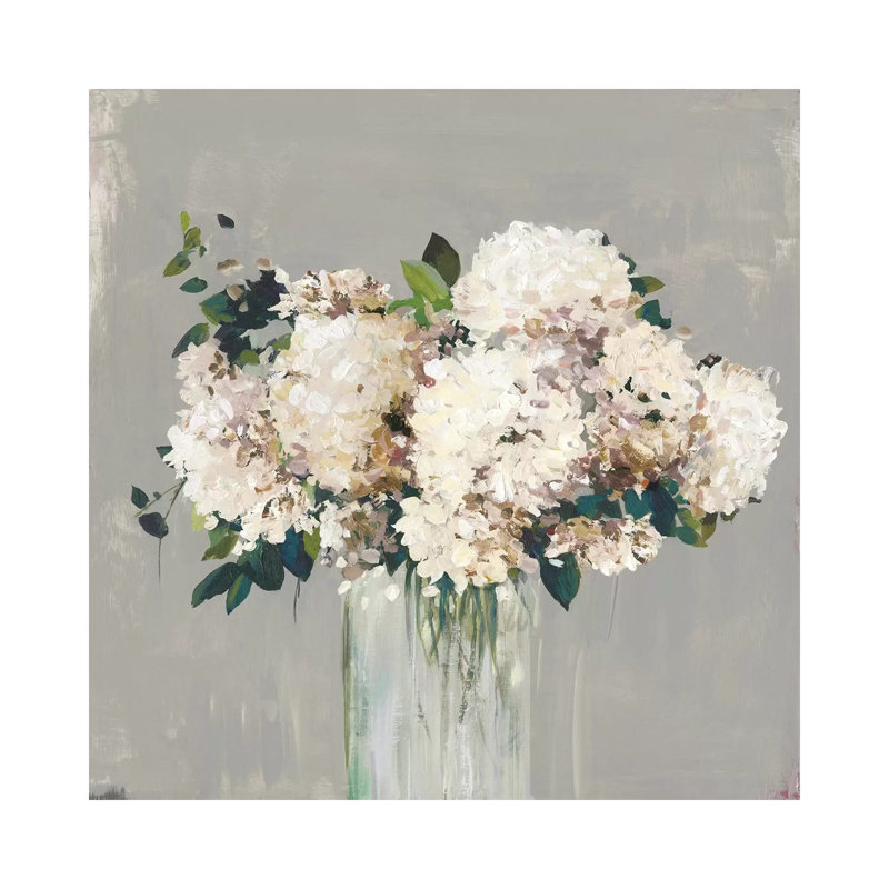 « Hortensia » par Allison Pearce, reproduction d’art, Toile tendue, Pas de tapis, H 12 po x l 12 po x P 1,5 po