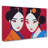 Portrait Of Two Geisha - Wrapped Canvas Print-225112809