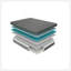 Matelas hybride en mousse viscoélastique imprégnée de gel de 14 pouces, gris foncé, matelas dans une boîte, confort ferme moyen