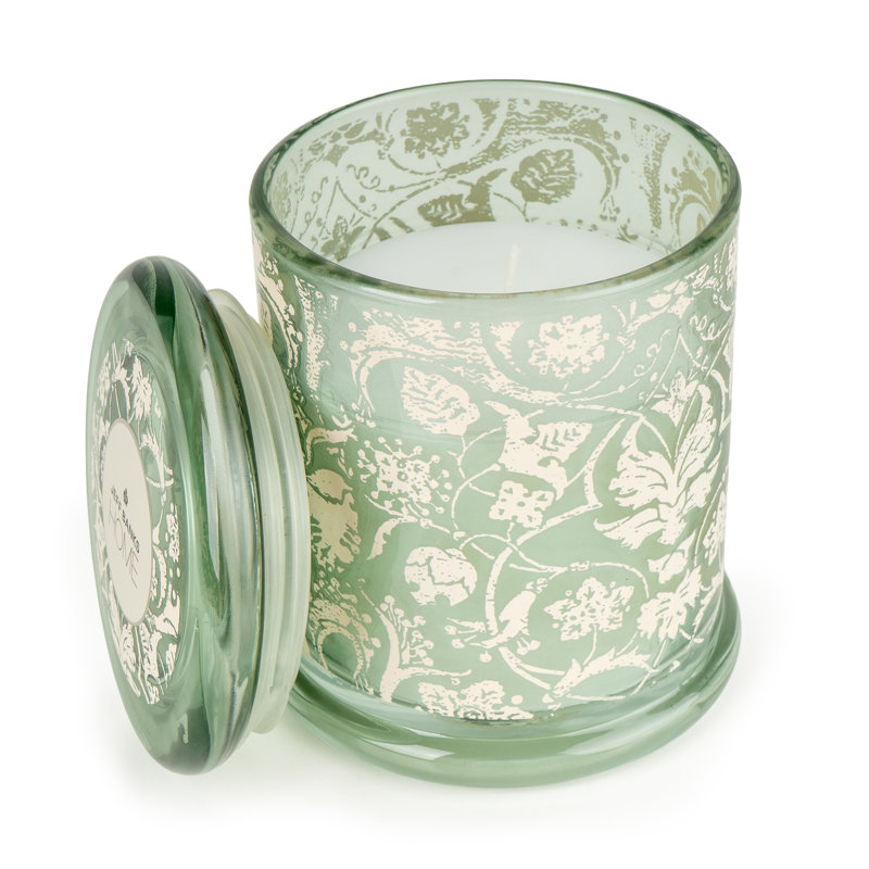 Fresh Scented Jar Candle with Glass Holder