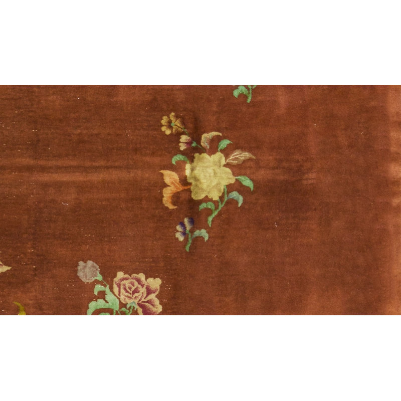 Hand-Knotted High-Quality Rust Area Rug