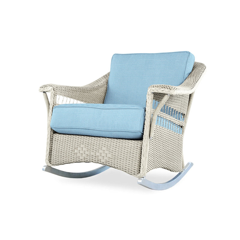 Nantucket Outdoor Rocker Chair, Linen, Callen Celadon
