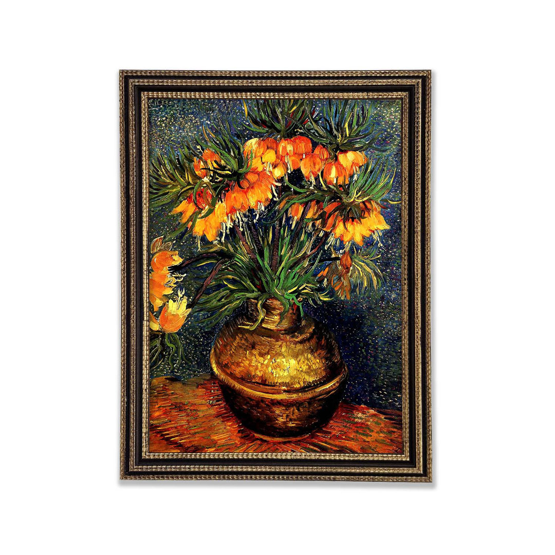 Gerahmter Kunstdruck Fritillaries In A Copper Vase von Van Gogh