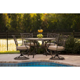 4 - Person Metal Patio Dining Set with Oval Table , Cushions Included