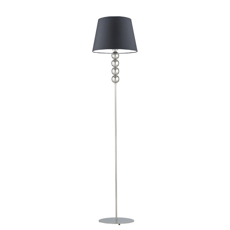 Sachso 174cm Traditional Floor Lamp, Graphite, Silver