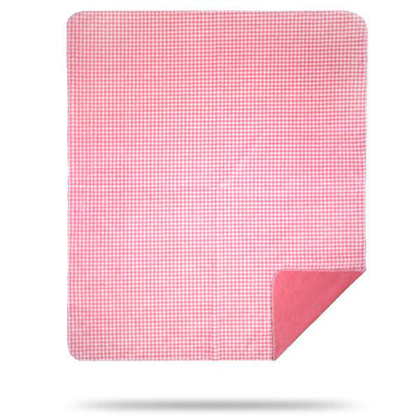  Jeté Gingham, l 60 po x L 70 po, Rose