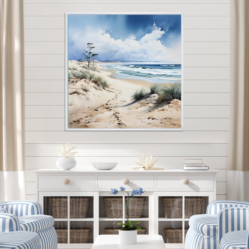 Beach Photo Dune Dreams I, Cadre flottant blanc, H 36 po x l 36 po