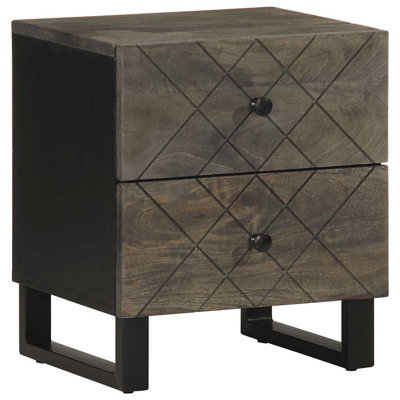 Aloka 40cm W Metal Bedside Table