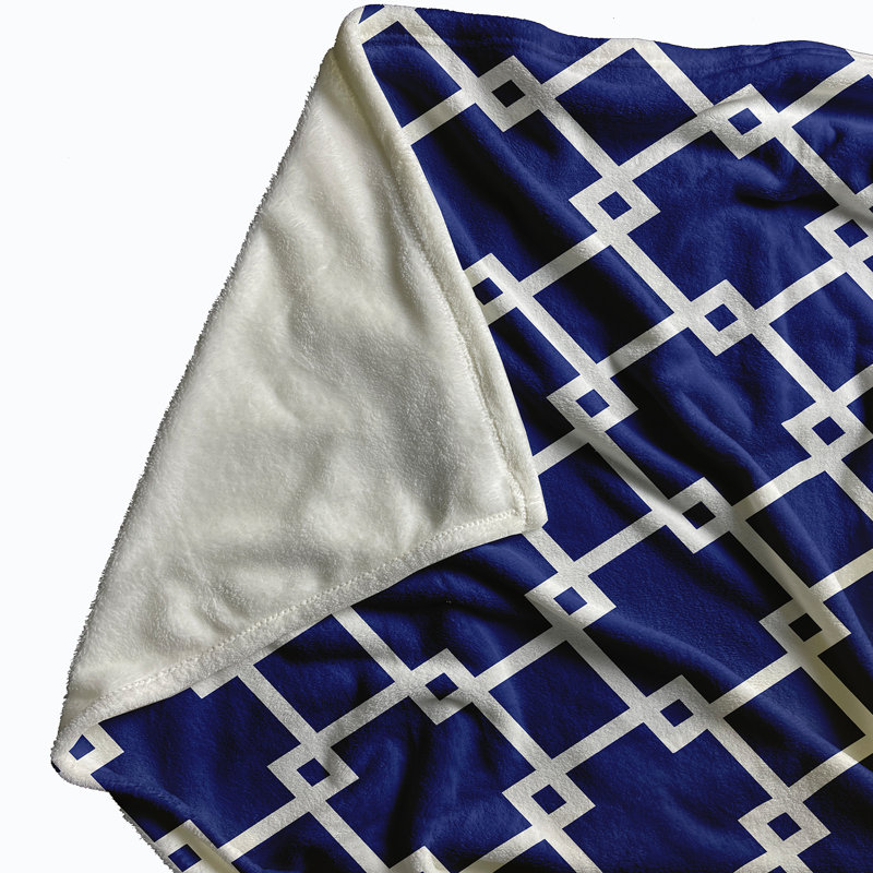Nala Plain Weave / Muslin Throw Blanket, Dark Blue