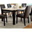 Transitional Dark Walnut Dining Table W Genuine Marble Top Ivory 1Pc Rectangle Table Kitchen Dining Room Furniture